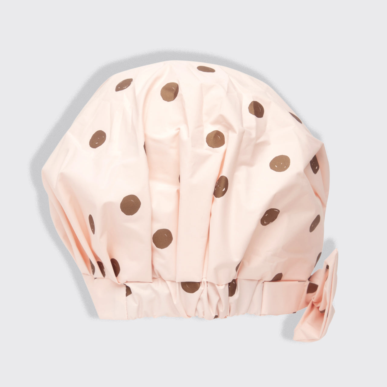 Duschhaube - rosa mit Punkten