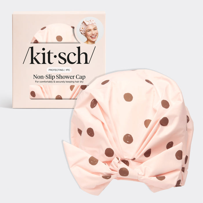 Touca de duche de luxo - Blush Dot