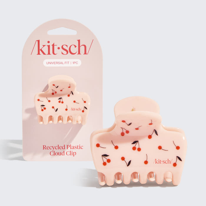 KITSCH Cherry Print Cloud Claw Clip - hero product shot
