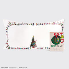 The Grinch x Kitsch Satin-Kissenbezug in Whoville - King