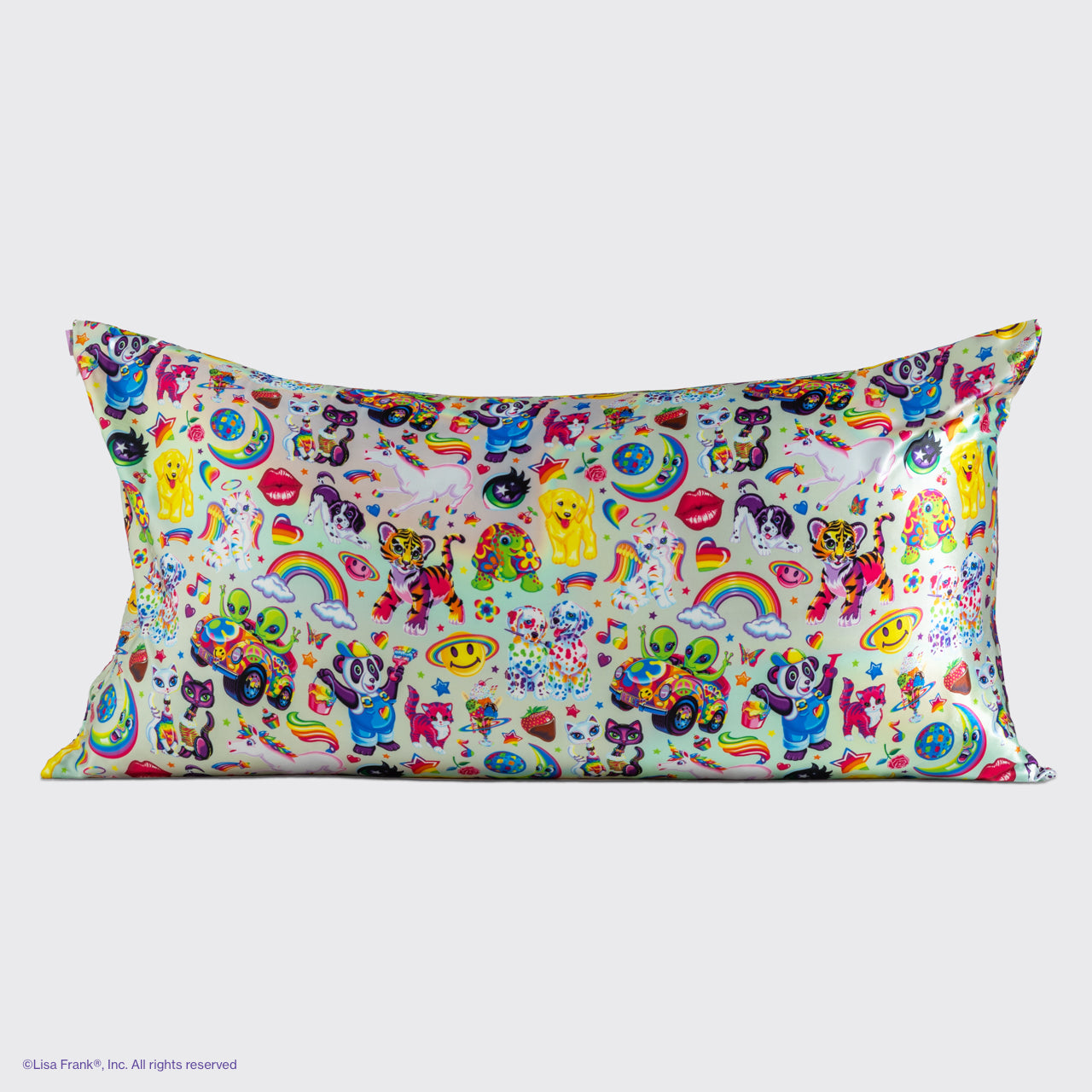 Lisa Frank x Kitsch Funda de almohada de satén en El fantástico mundo de Lisa Frank - King