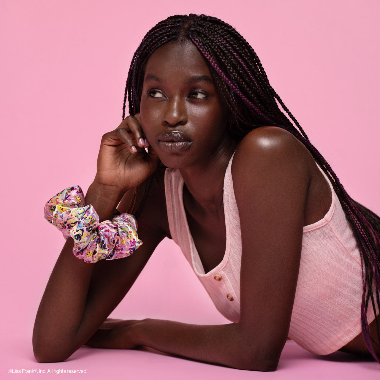 Lisa Frank x Kitsch Pillow Scrunchies® de satén - The fantastic world of Lisa Frank