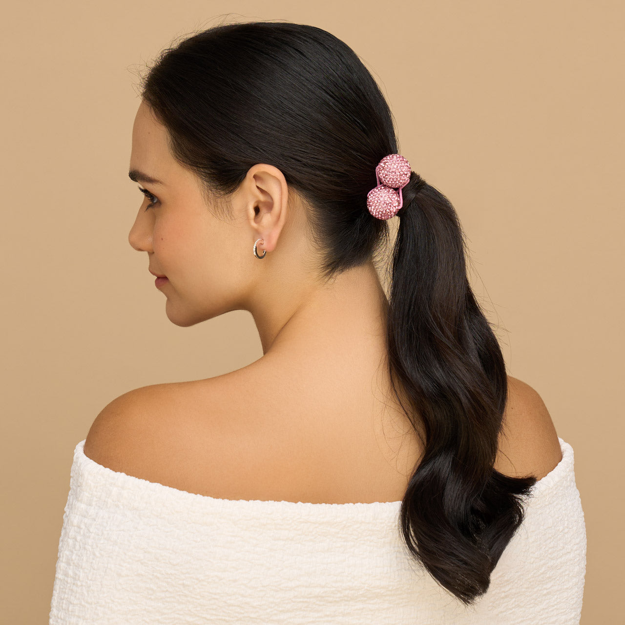 Gomas para el pelo rojas y rosas