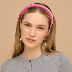 Diademas de terciopelo rojo, rosa y verde