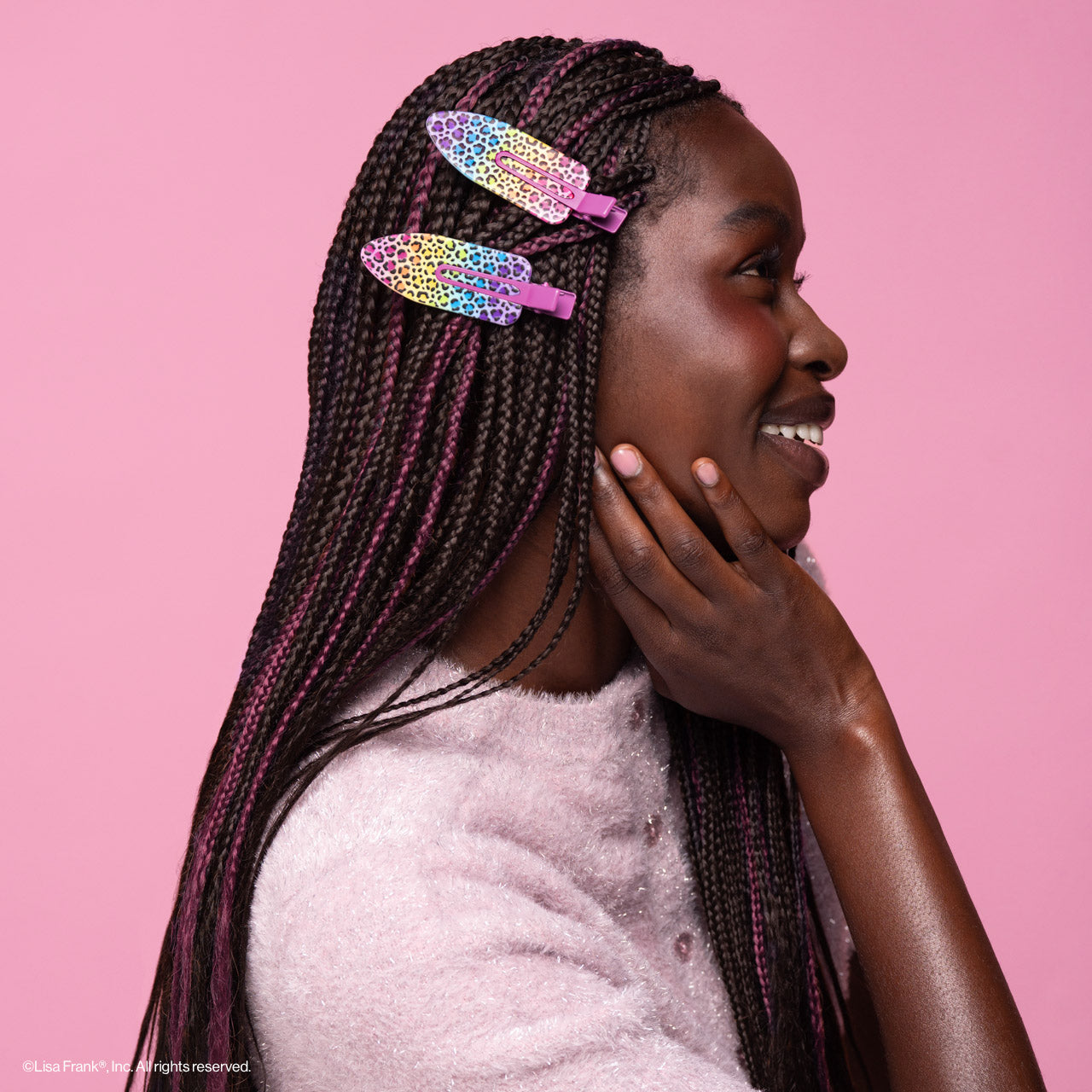 Lisa Frank x Kitsch Pinzas antiarrugas XL- Rainbow Leopard