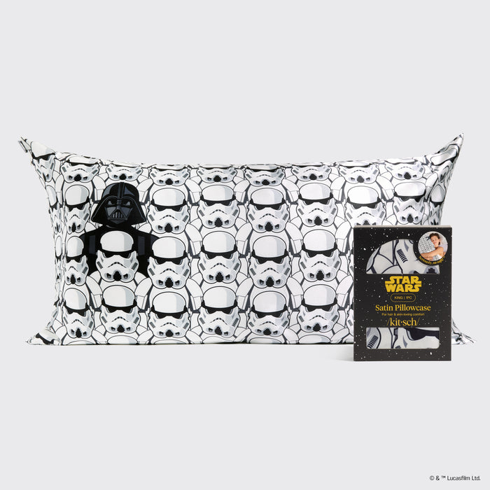 Star Wars™ & Kitsch Satin Pillowcase in Darth Vader & Stormtroopers - King