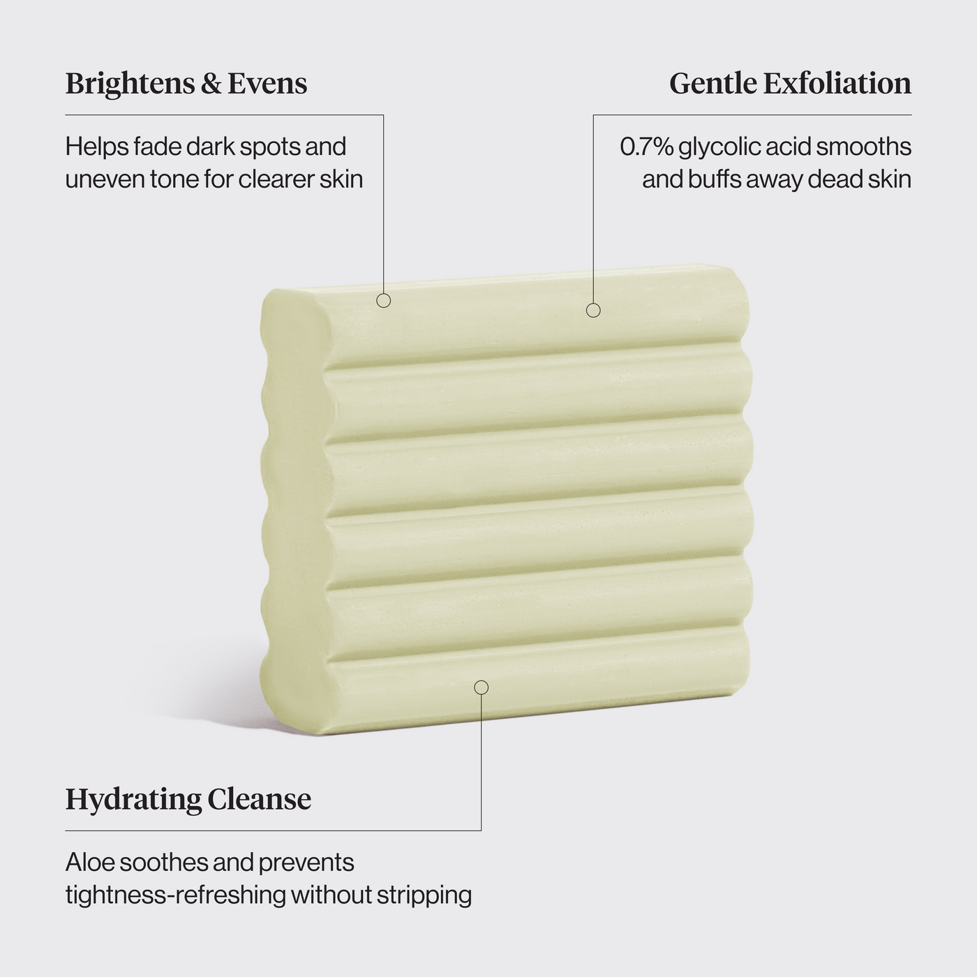 Nettoyant exfoliant pour le visage et le corps à l'acide glycolique