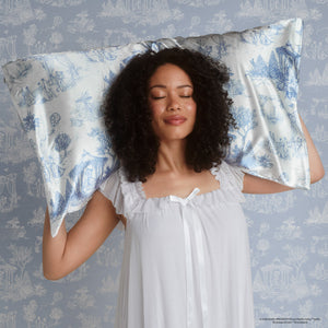 Bridgerton x Kitsch Satin Pillowcase in Garden Toile - King