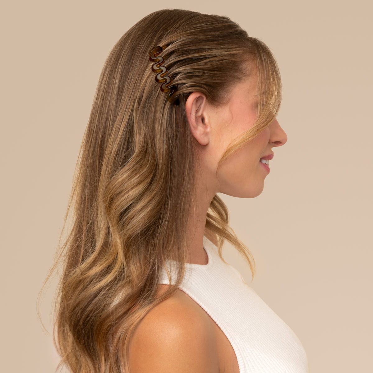 KITSCH Tort French Hair Combs 2pc Set — worn in hair, lifestyle shot