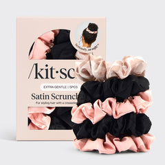 Scrunchies per dormire in raso assortiti
