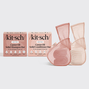 Castor Oil Shampoo & Conditioner Combo + Bar Saver Bags Bundle