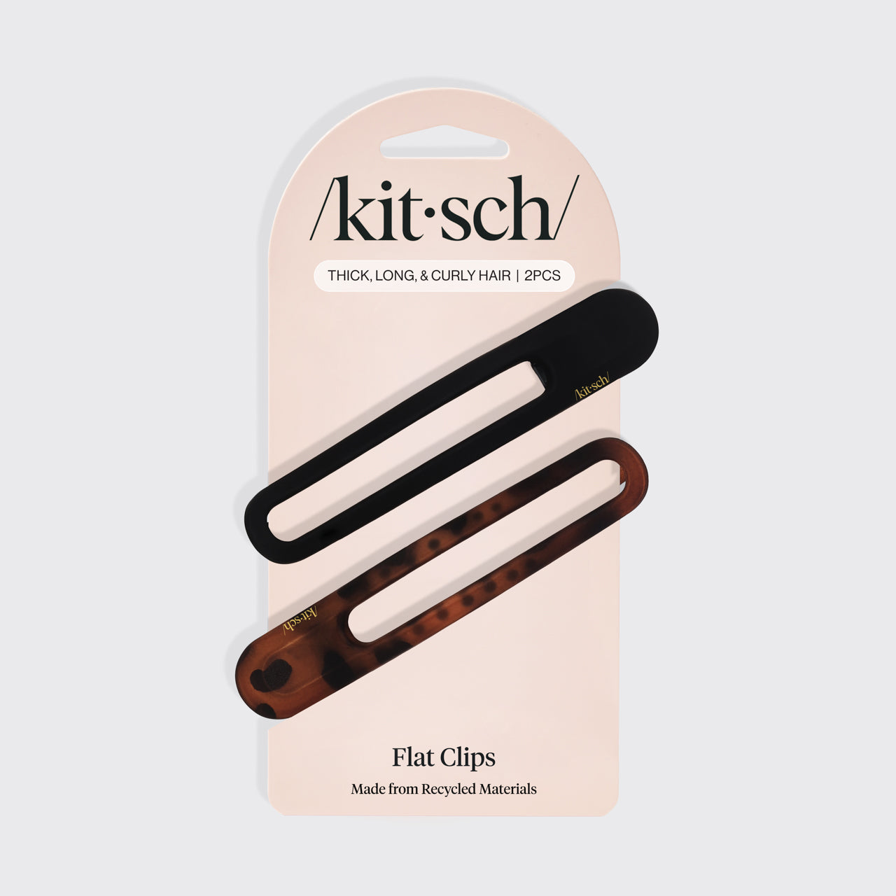 Pinza piatta ricurva 2 pezzi - Nero e tartaruga