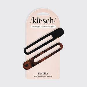 Pinza piatta ricurva 2 pezzi - Nero e tartaruga