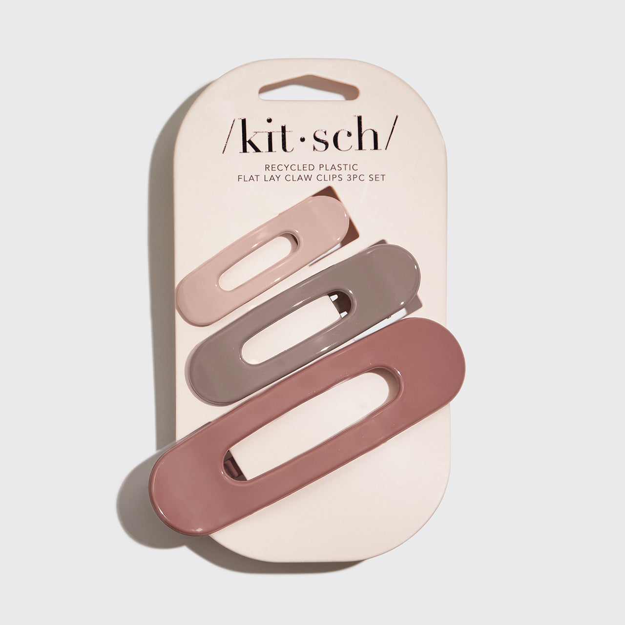 Flat Lay Claw Clip 3pc Flat  - Terracotta