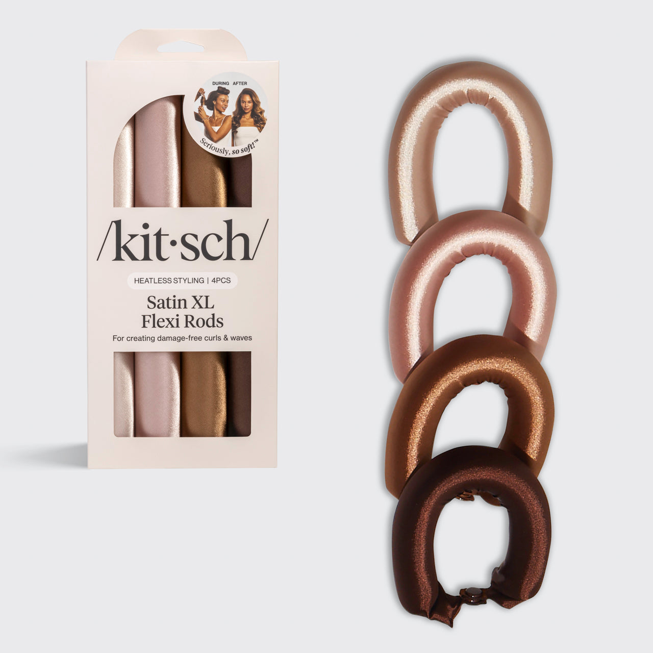 Rosewood Jumbo Satin Flexi Rods 4pc Set