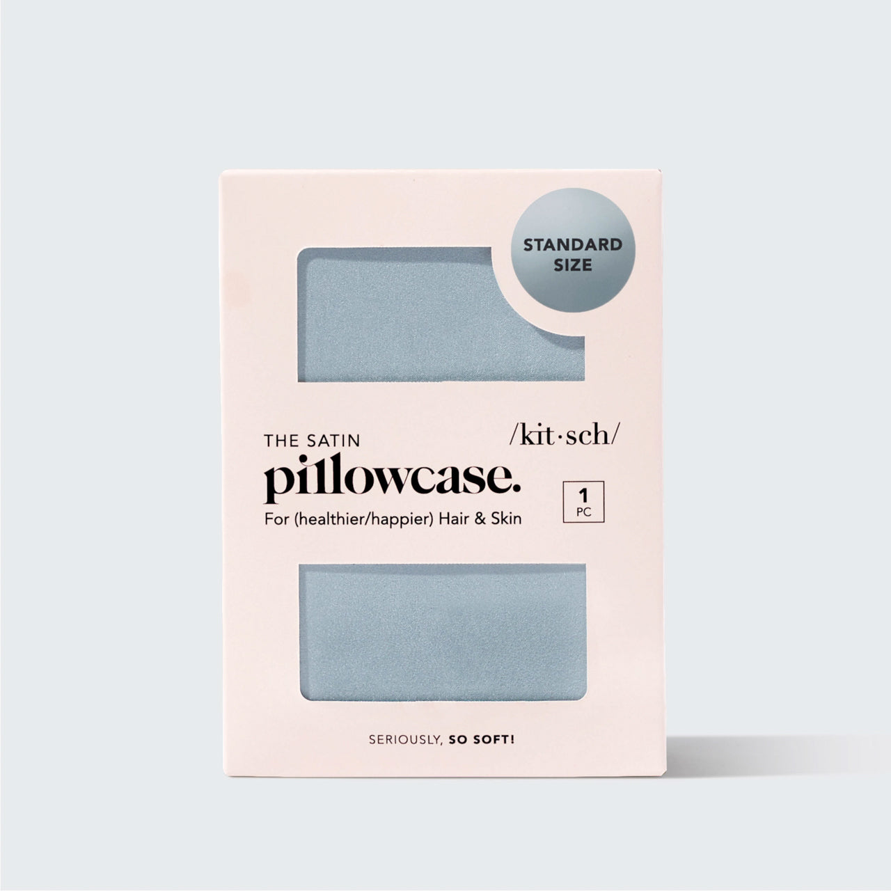 Satin Pillowcase in Haze Blue 4 Pack Bundle