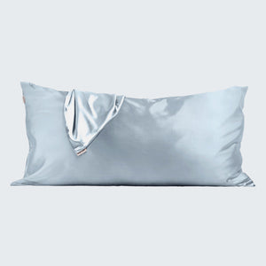 Satin Pillowcase in Haze Blue 2 Pack - King