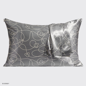 Kitsch x Mickey and Minnie Satin Pillowcase in Mickey Maze