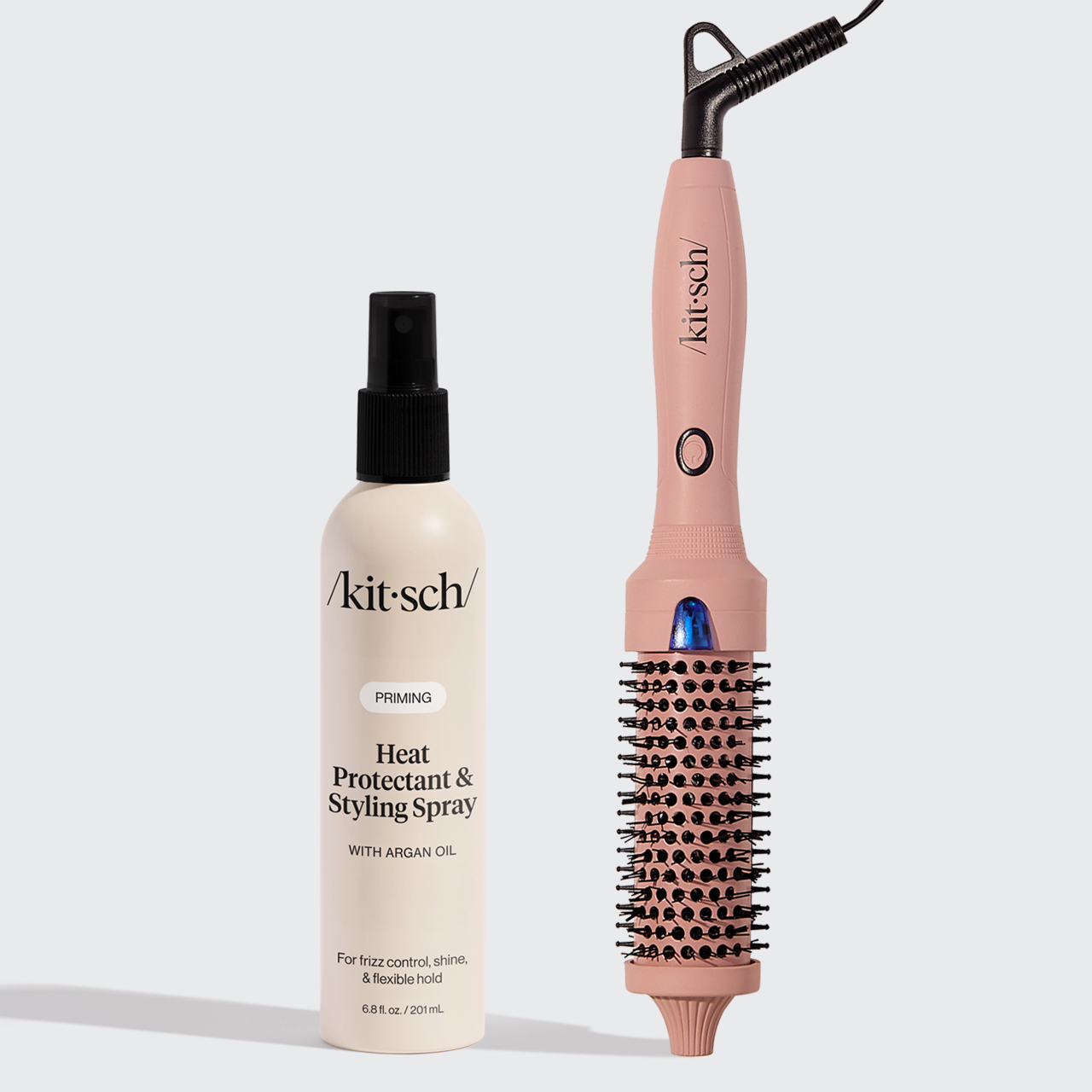 Heat Protectant + Thermal Round Brush Bundle