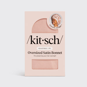 Boné ajustável de cetim grande - Blush