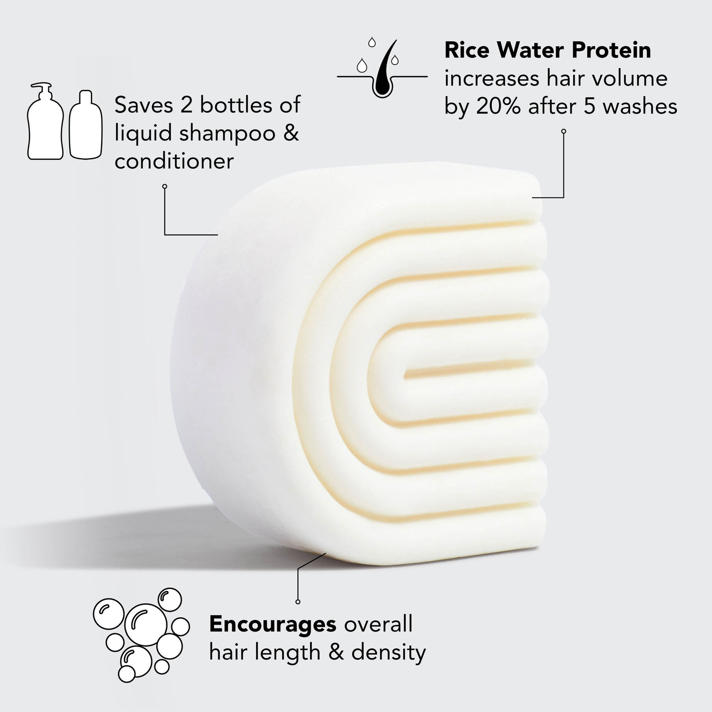 Rice Water Shampoo & Conditioner Combo + Bar Saver Bags Bundle