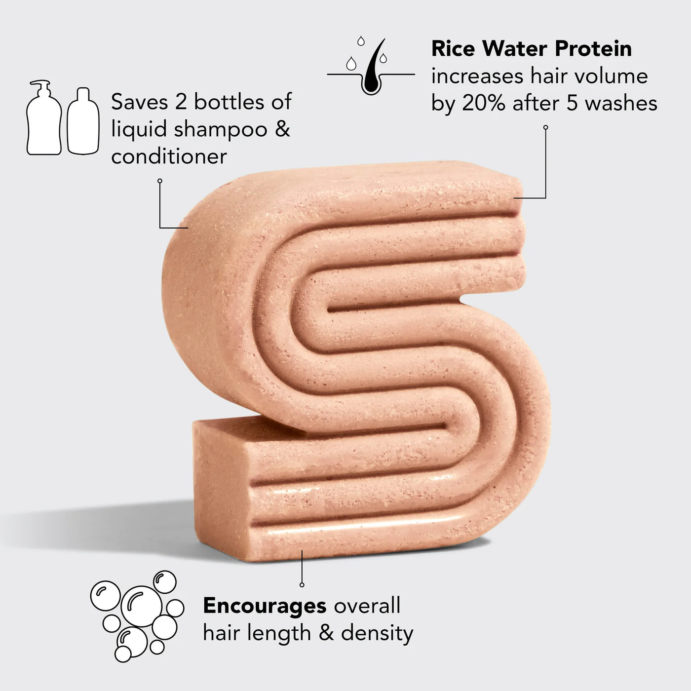 Rice Water Shampoo & Conditioner Combo + Bar Saver Bags Bundle