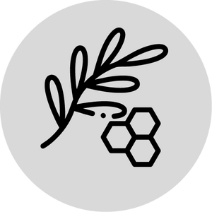 Rosemary sprig with biotin molecule