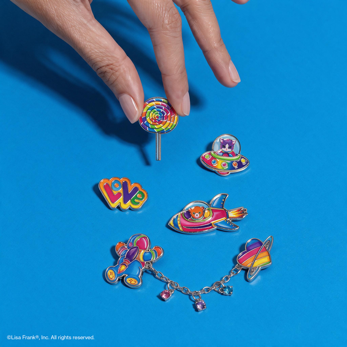 Lisa Frank x Kitsch KitschPop Charms Collection 6pc Set - product detail flat lay